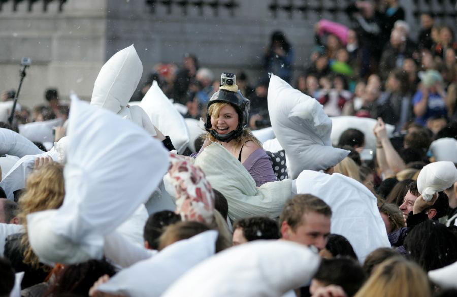 Enjoy the World Pillow Fight Day