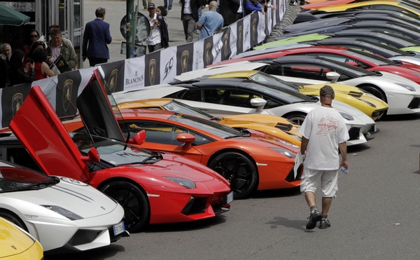 Lamborghini marks 50th anniversary in Milan