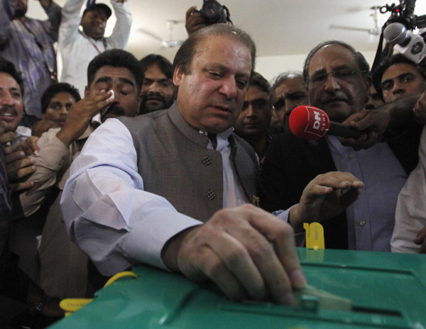 Pakistan ex-PM Nawaz Sharif's party leading in elections