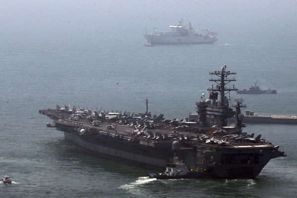 USS Nimitz joins S. Korea-US naval exercises