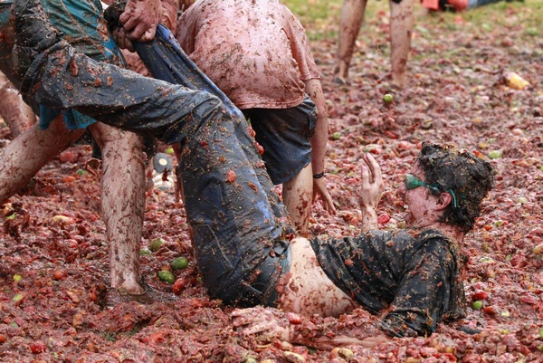 Tomato fight in Colombia