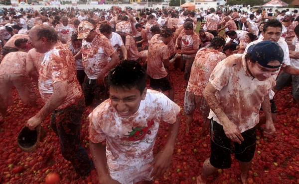 Tomato fight in Colombia