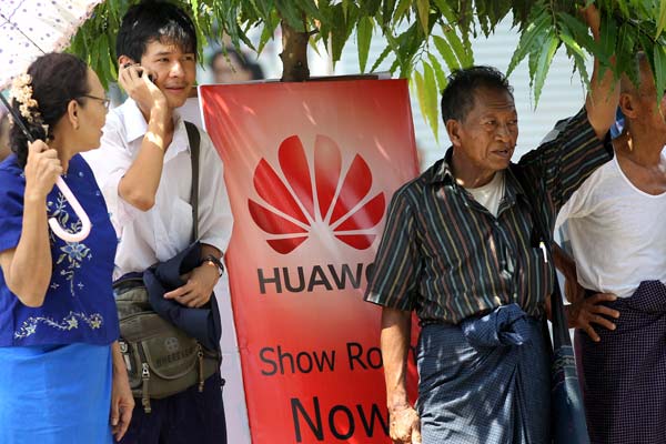 Chinese telecom companies call on Myanmar