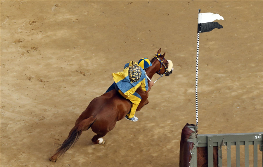 Horse races in Siena, Italy