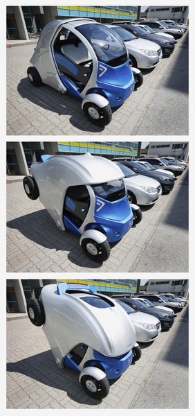 S. Korean 'Armadillo' car folds up for parking