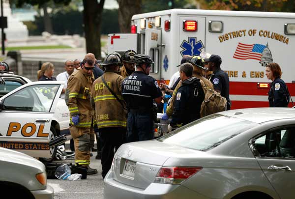 Gunfire forces brief lockdown at US Capitol