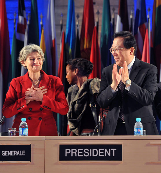 Bokova reelected as Director-General of UNESCO