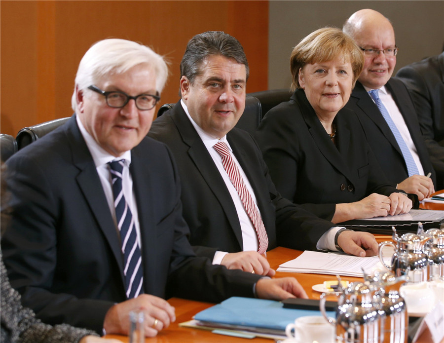 Merkel sworn in as chancellor for a third term