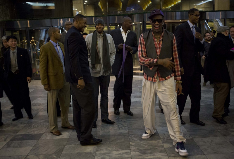 Rodman in DPRK with ex-NBA team