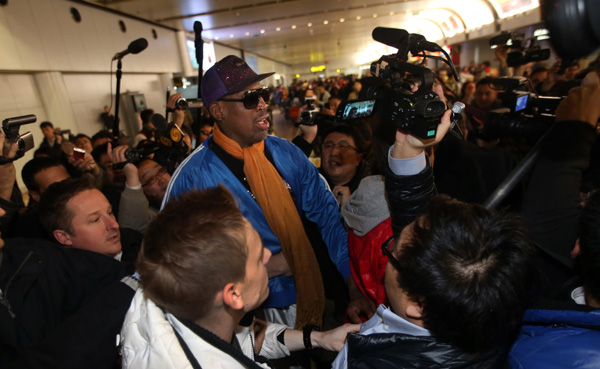 After DPRK, Rodman urges no politics for a day