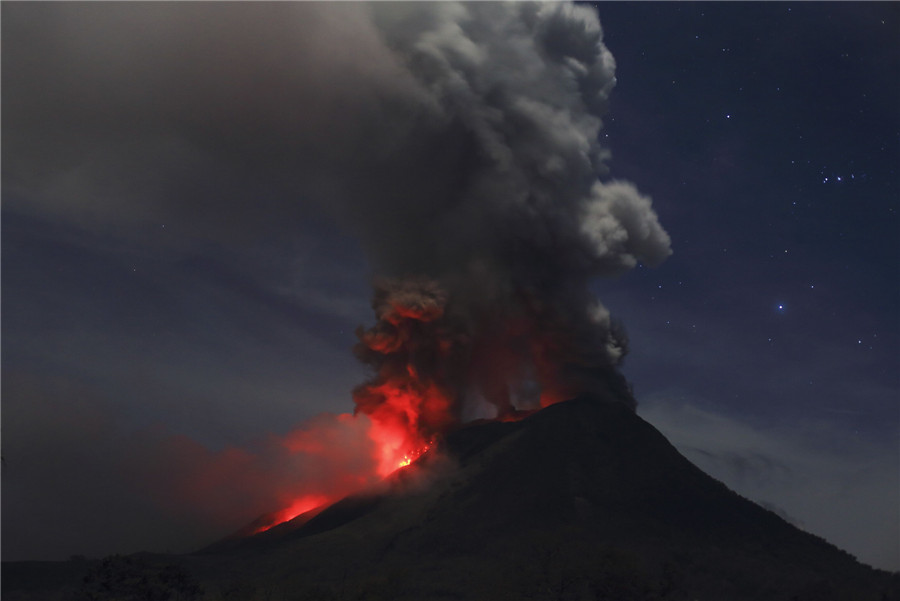 Volcano erupts again in Indonesia