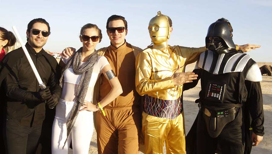 Electronic Music Festival on Star Wars set