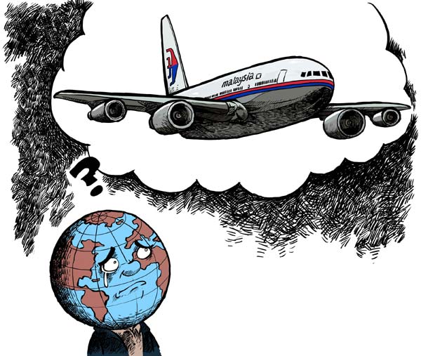 Cartoon on missing plane