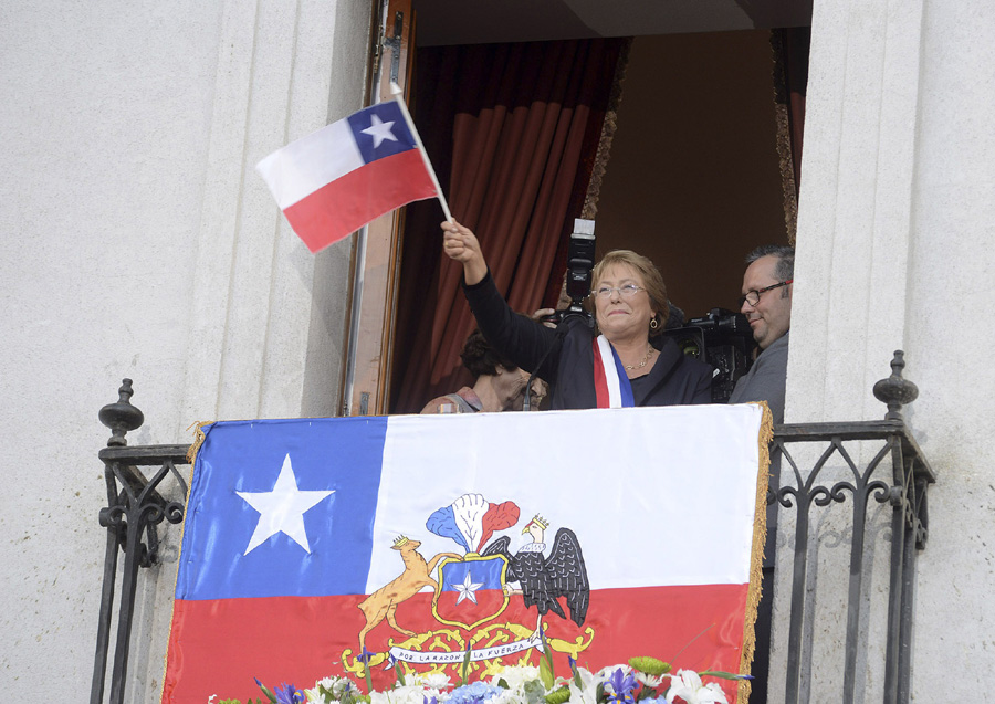 Michelle Bachelet sworn in as Chile's president