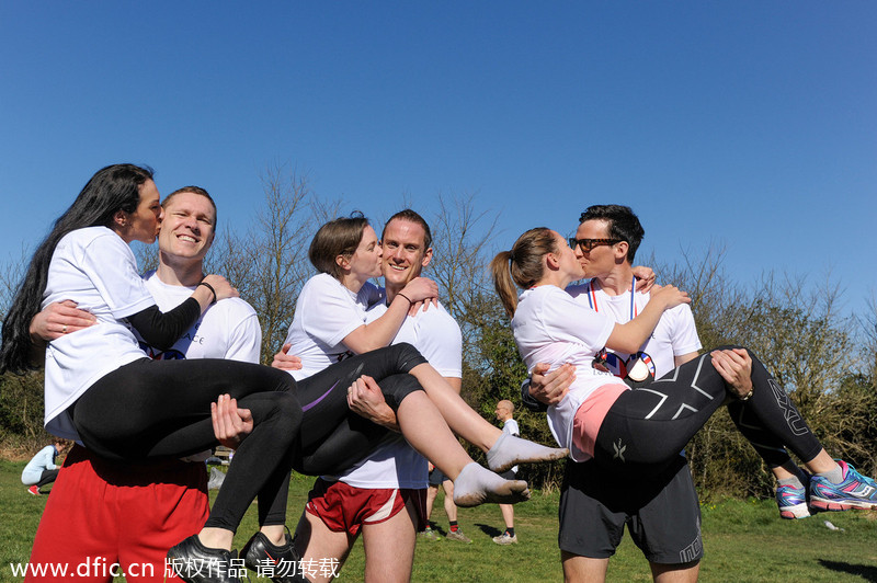 Wife carrying race in UK