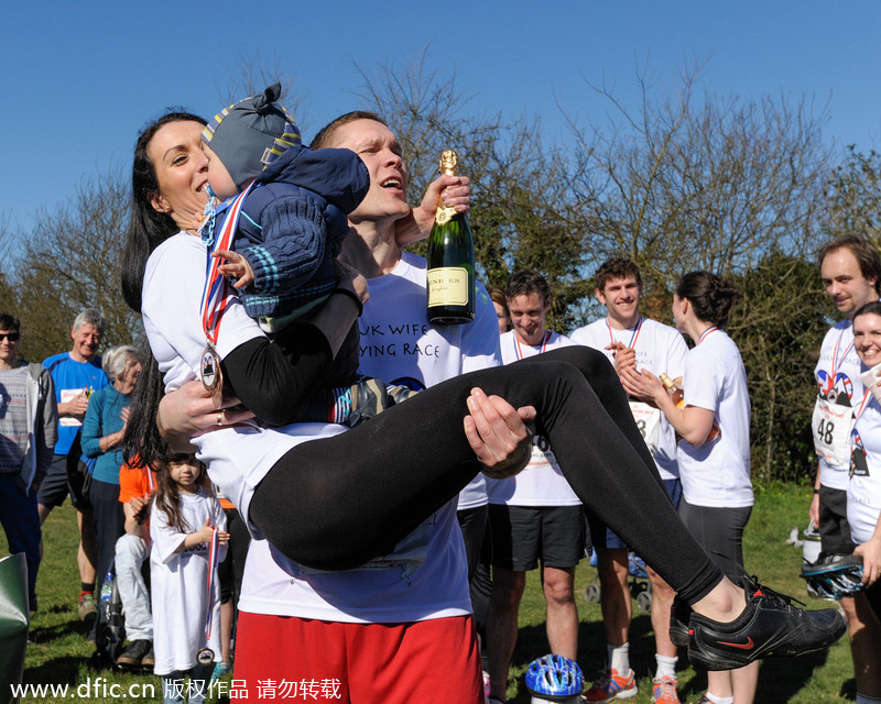 Wife carrying race in UK