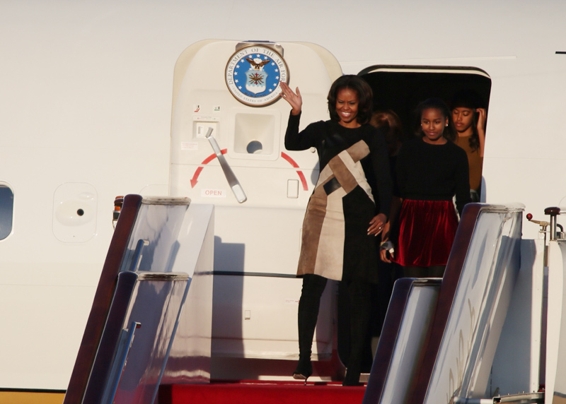 Michelle Obama arrives in Beijing