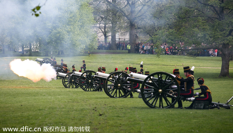 Royal salute to mark Queen Elizabeth II's 88 birthday