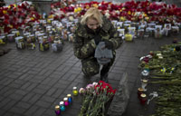 Gunfire, blasts in insurgent-held Ukraine city