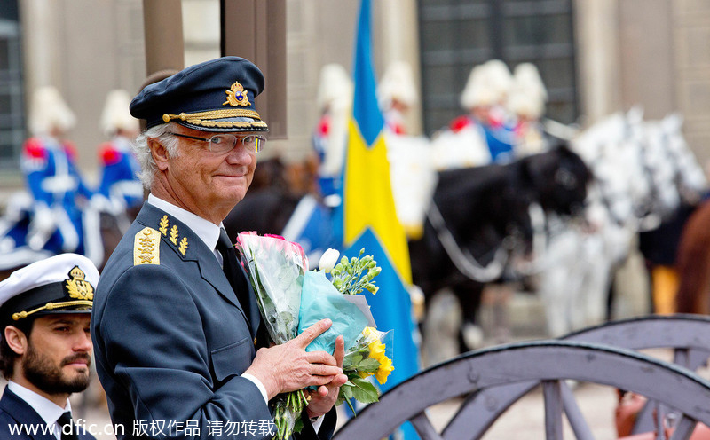 Sweden's King Carl celebrates birthday