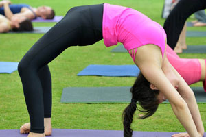 Yogis shine in Times Square