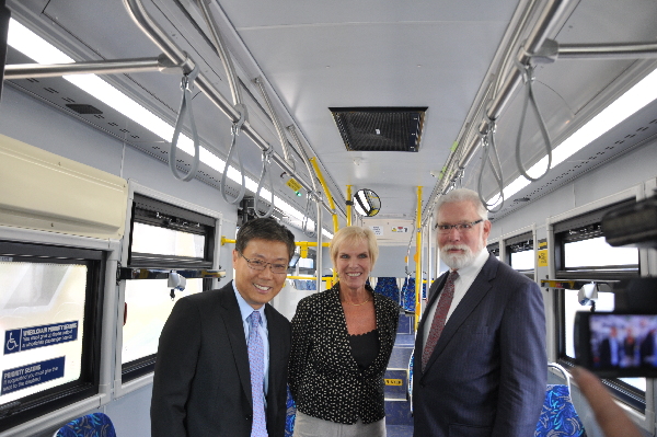 BYD's zero-emission bus demonstrates a green ride