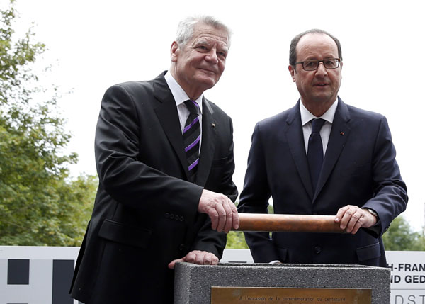 France, Germany hail ties at WWI commemoration ceremony