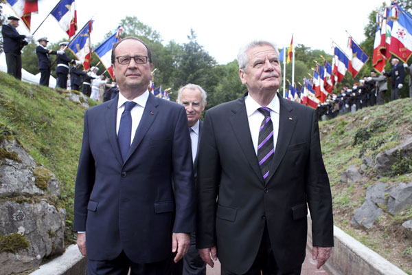 France, Germany hail ties at WWI commemoration ceremony