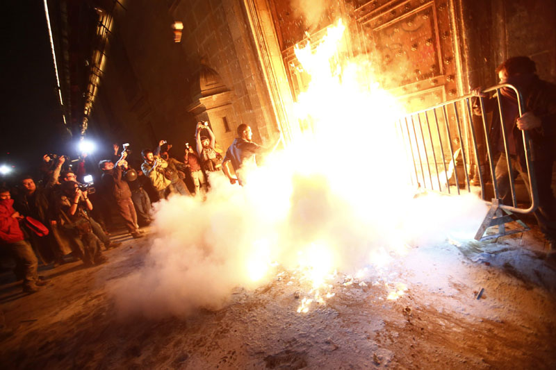 Protests turn ugly in Mexico City