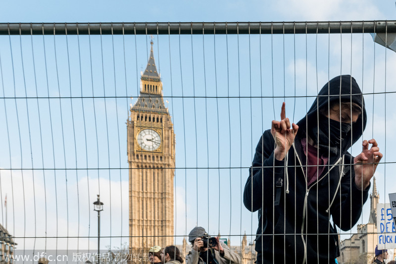 Protest against university tuition turns violent in London