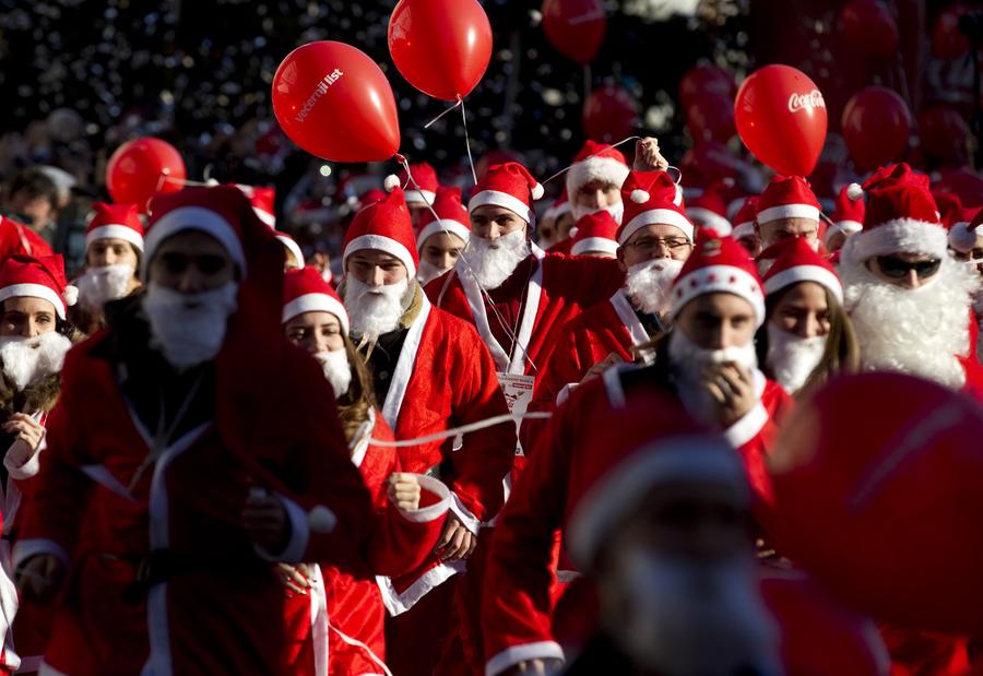 Riding with Santa Claus around the world