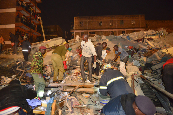 Two bodies retrieved from collapsed building in Nairobi