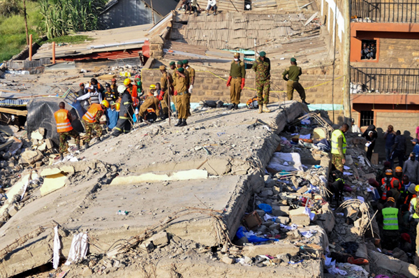 Two bodies retrieved from collapsed building in Nairobi