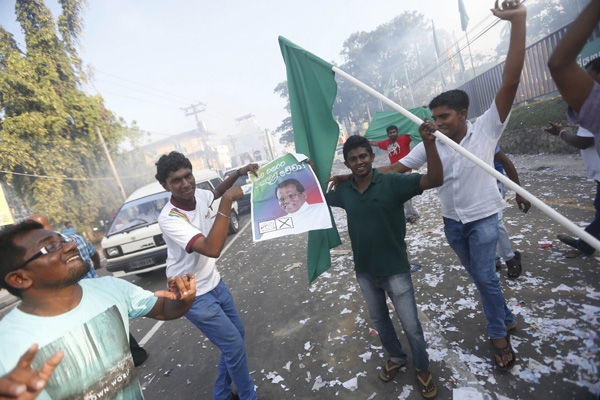 Sirisena to be sworn in as the new Sri Lankan president