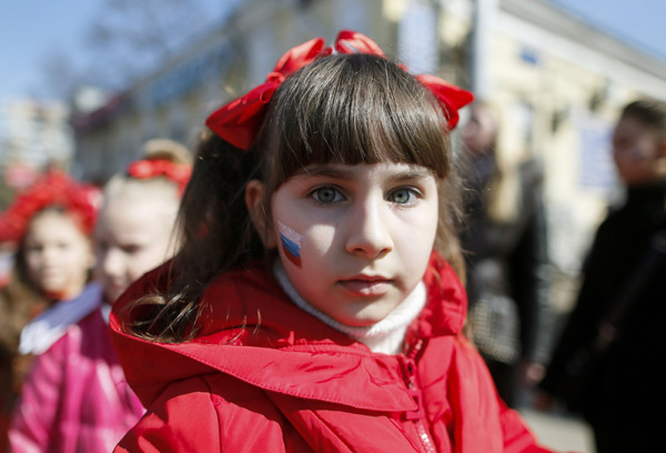 Crimea celebrates anniversary of vote to join Russia