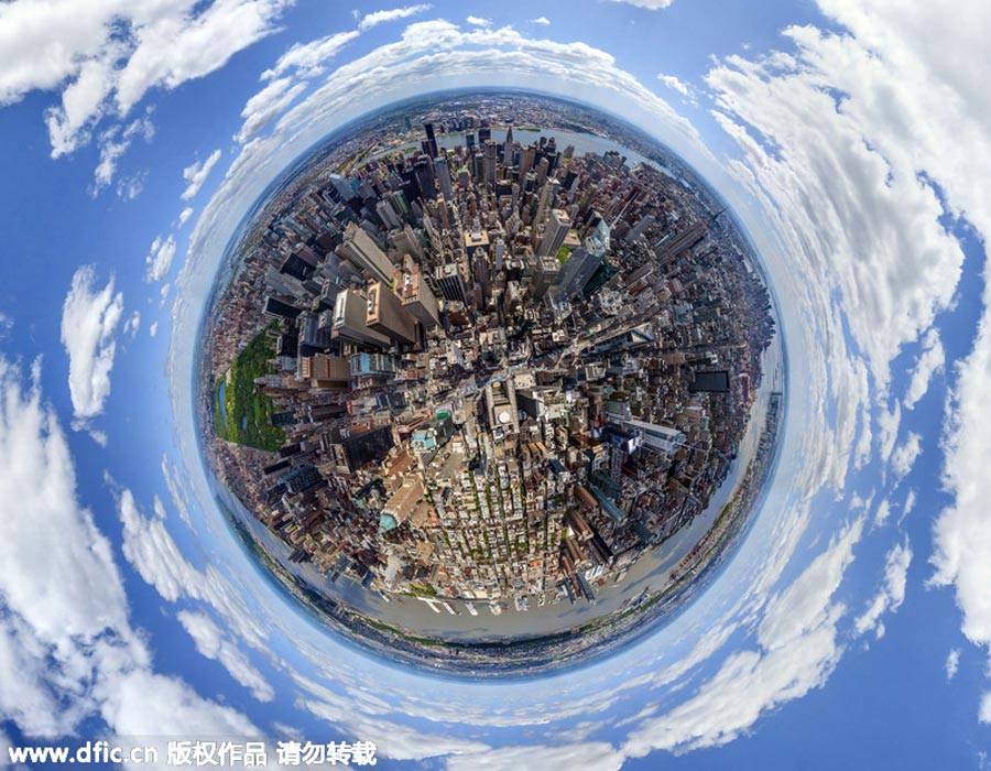 Your city in the shape of tiny round planet