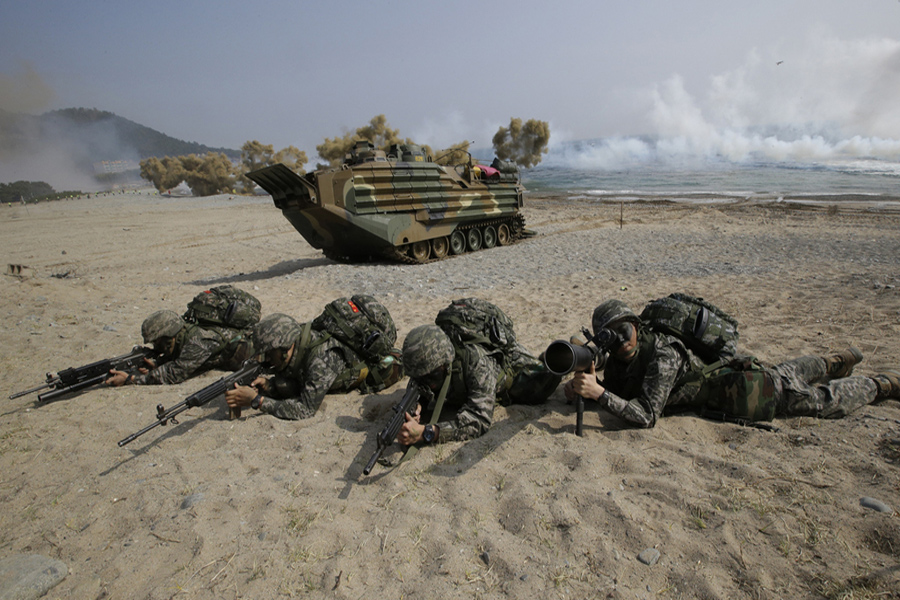 S.Korea and US marines hold annual Foal Eagle exercises