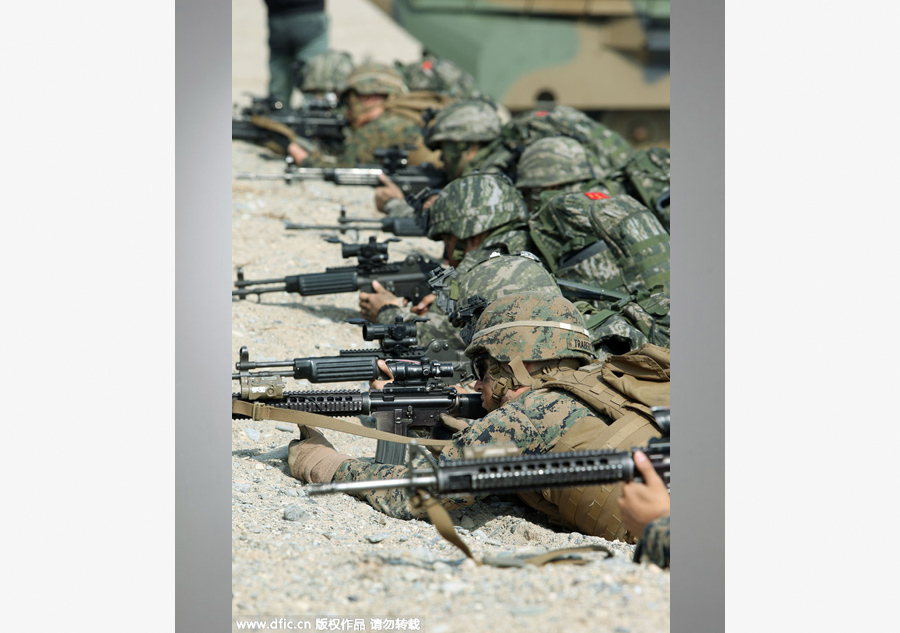 S.Korea and US marines hold annual Foal Eagle exercises