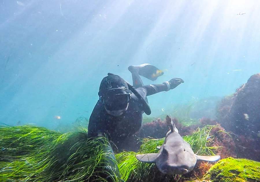 Selfie stick taken to new depths