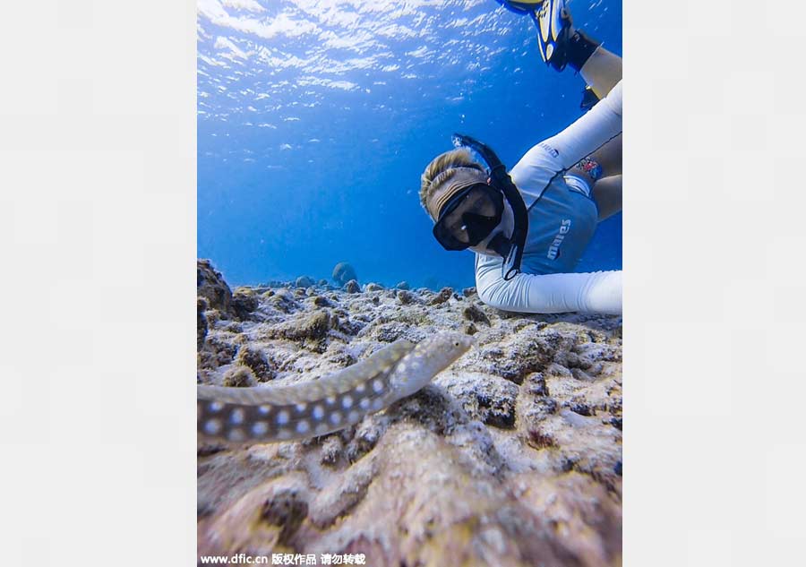 Selfie stick taken to new depths