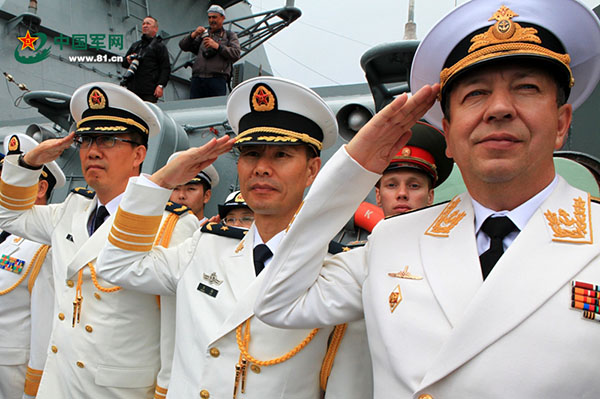 Chinese, Russian navies complete 9-day joint exercise, hold parade