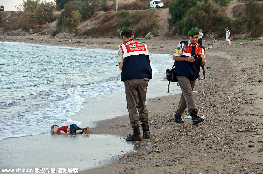 Drowning of child refugee sparks sit-in protest