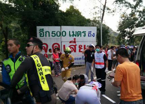 At least 13 tourists killed in bus crash in Thailand