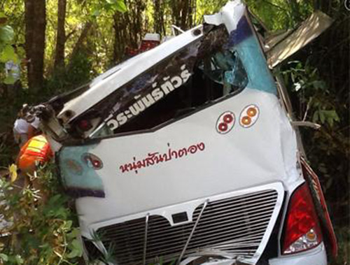 At least 13 tourists killed in bus crash in Thailand