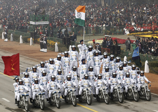 India displays military might at Republic Day parade