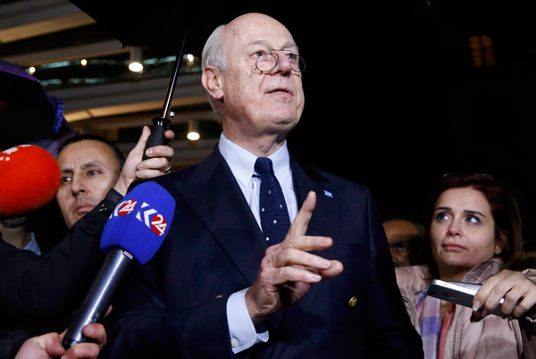 UN special envoy announces temporary pause of intra-Syrian talks