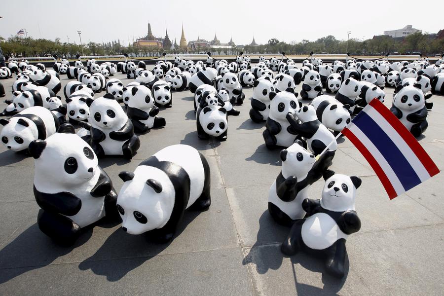 1,600 paper-made panda sculptures come to Bangkok