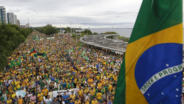 Record Brazil protests put Rousseff's future in doubt