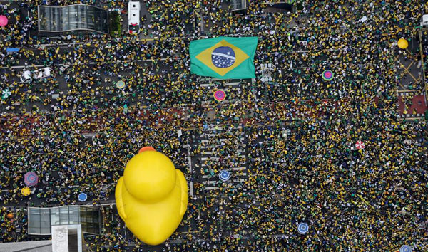 Record Brazil protests put Rousseff's future in doubt