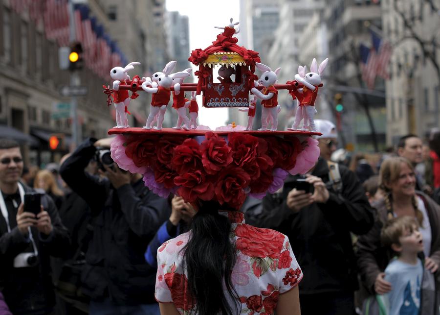 Easter Parade and Bonnet Festival brings fancy headwear to NYC